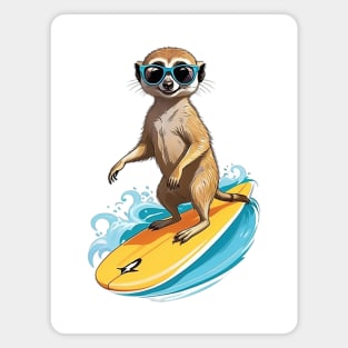 Surfing Meerkat Magnet
